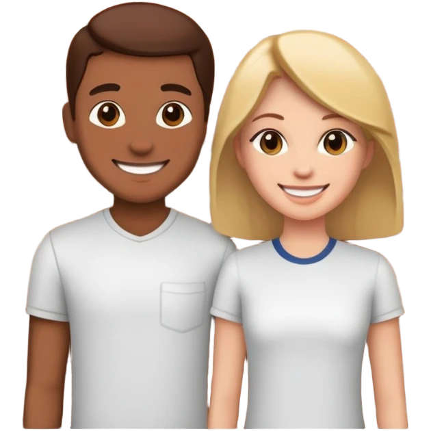 smiling duo by brick wall emoji