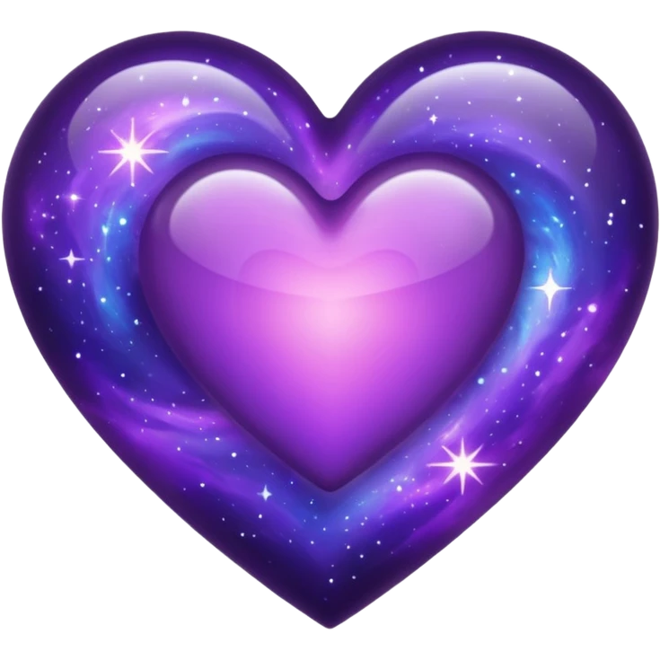 purple galaxy heart transparent emoji
