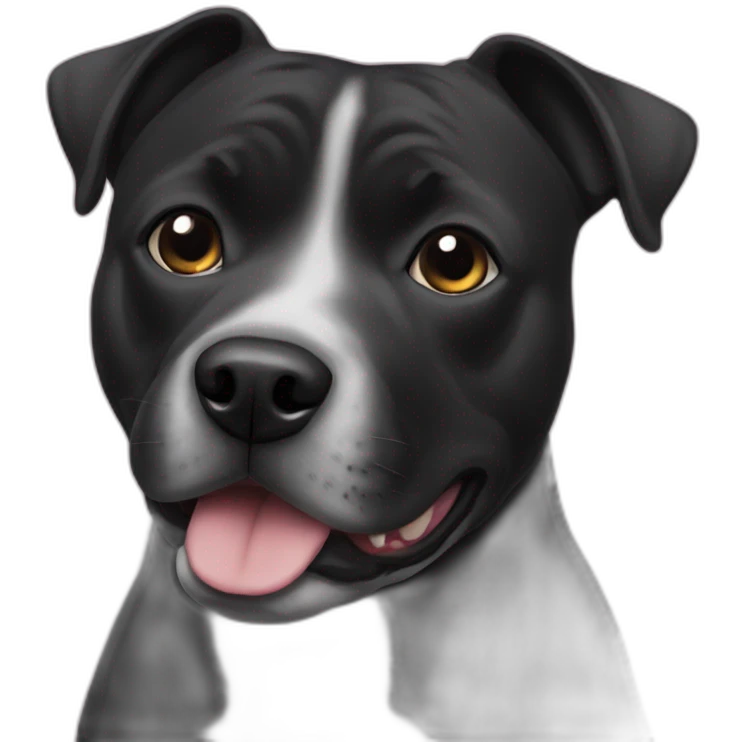 Staffie noire emoji