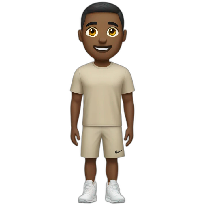 guy wearing a beige nike tech emoji