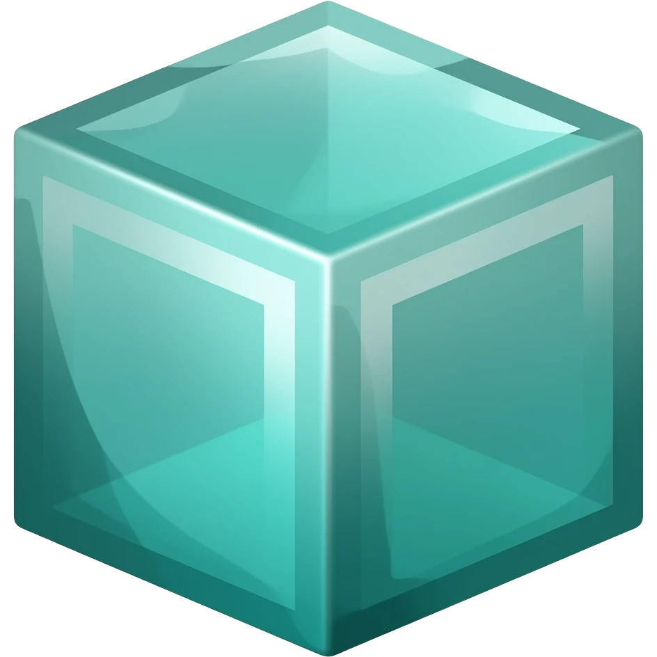 Minecraft Diamond Block 3d image with exact like minecraft with no shadows with no transparent  NO LIGHT emoji