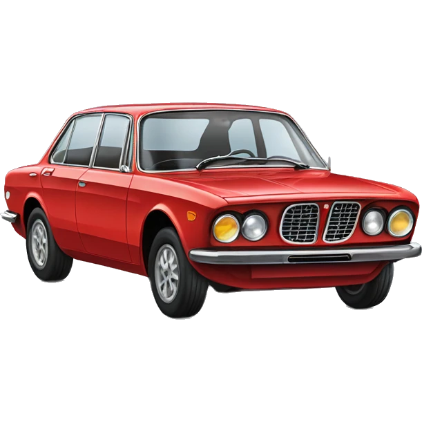 Lancia 2000 auto azul emoji