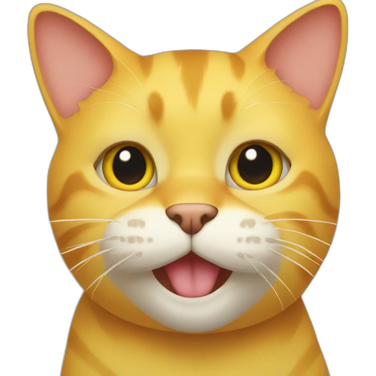 default yellow cat with paw covering mouth  emoji