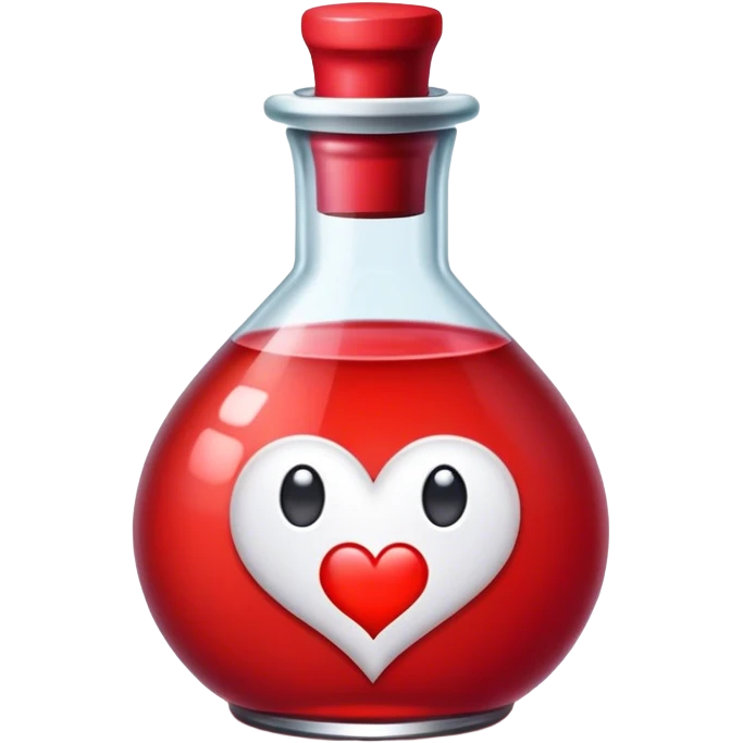 dnd item icon, red health potion bottle. emoji