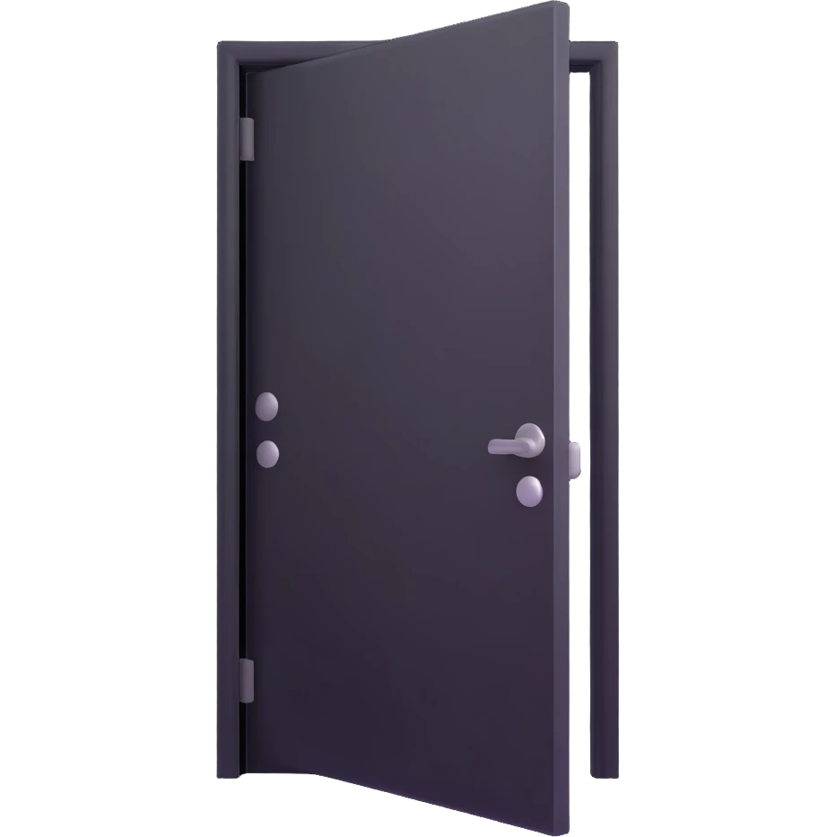 door being unlocked, door slightly open with light shining through emoji