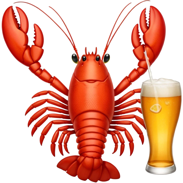 Lobster drinking a corona  emoji