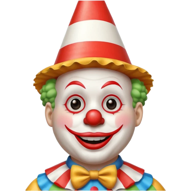 Clown with striped cone hat emoji