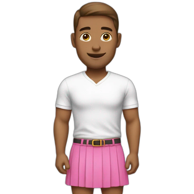 Guy in pink skirt emoji