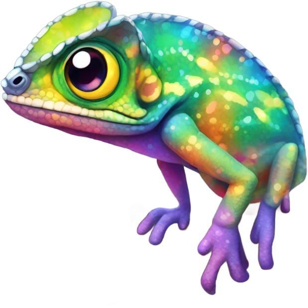 Create an anime-style chameleon emoji