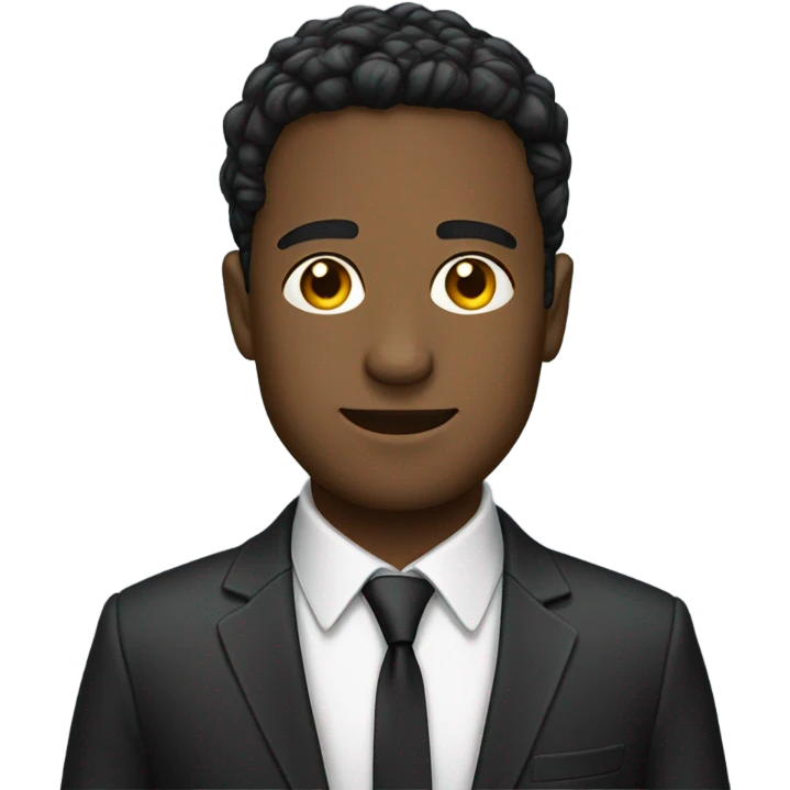 Hoodie suit and tie emoji