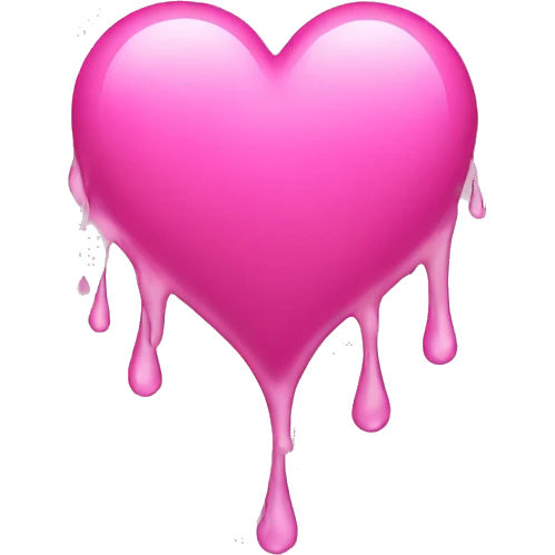 Pink Heart with rain  emoji