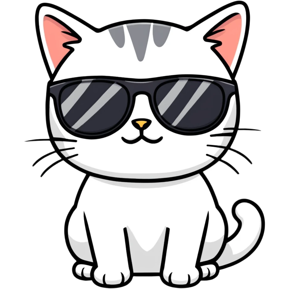 Cat with sunglasses emoji