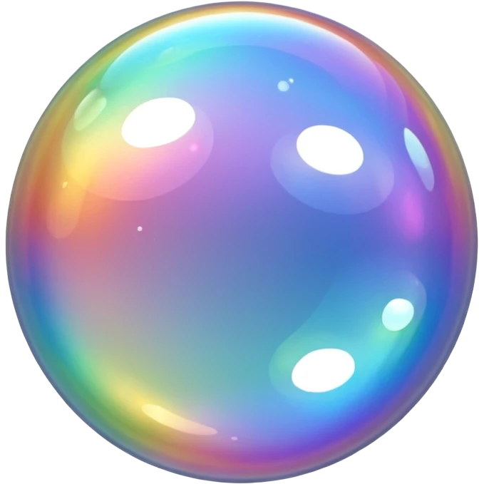rainbow soap bubble emoji
