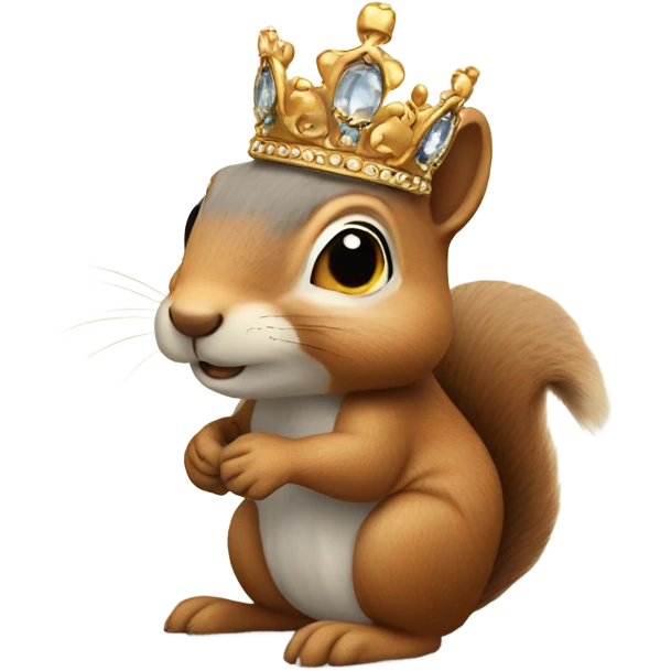 Squirrel with crown emoji