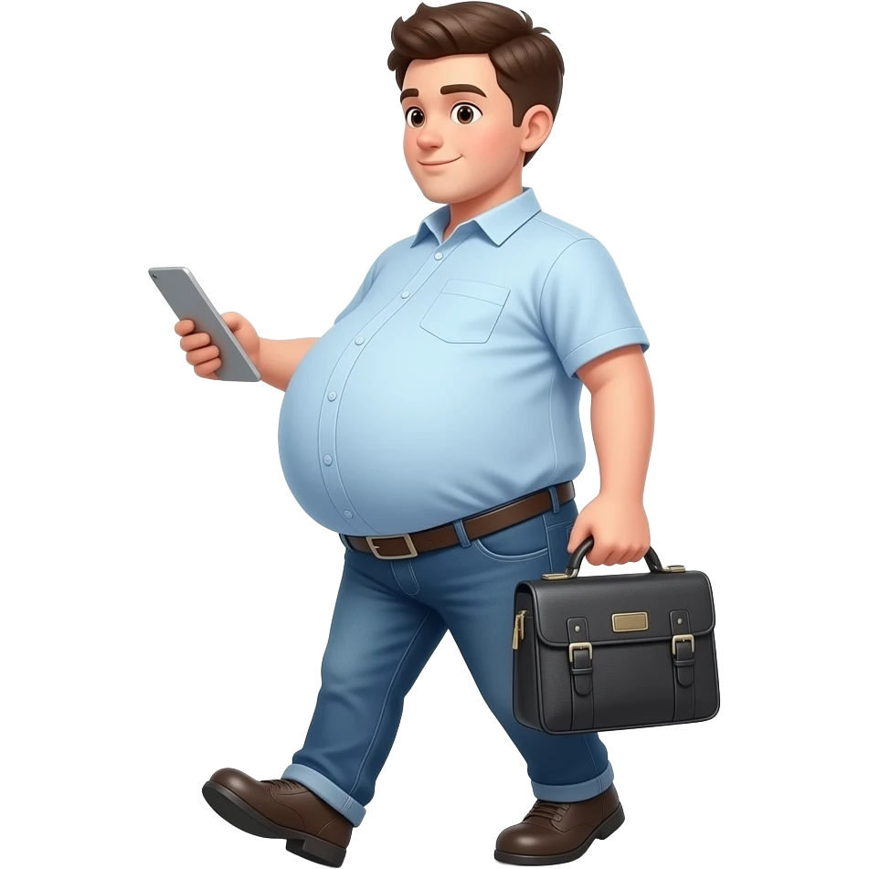 Zrób chłopak 17 latek bardzo ogromnym brzuchem jak ogromny balon i idzie do pracy emoji