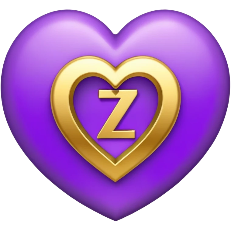golden “Z” letter inside a Purple Heart emoji