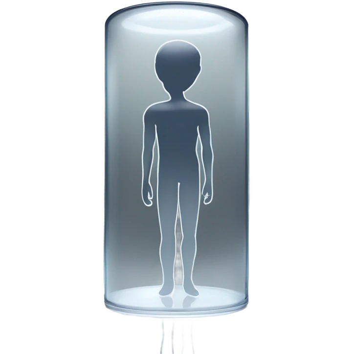 Human in a glass  emoji