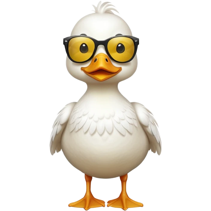 Duck with sunglasses  emoji