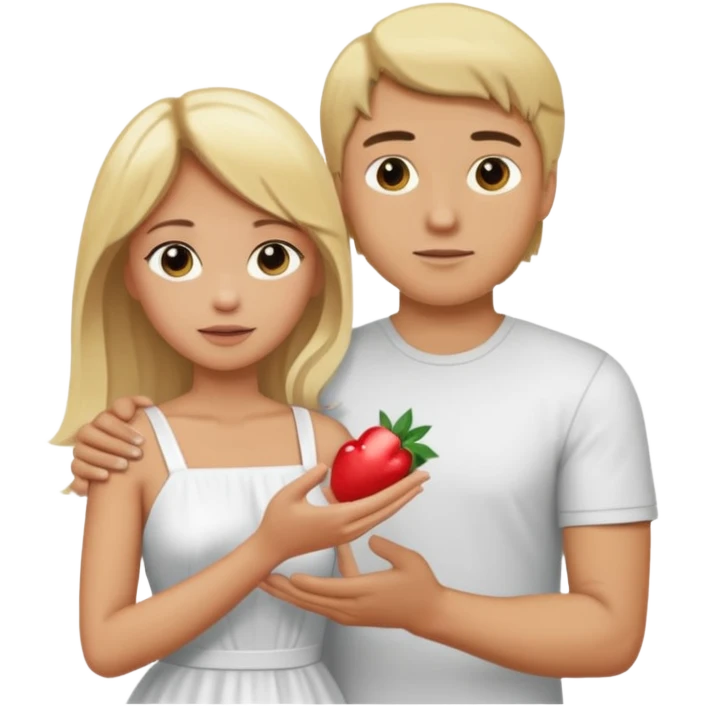 Giantess holding a man in her palm emoji
