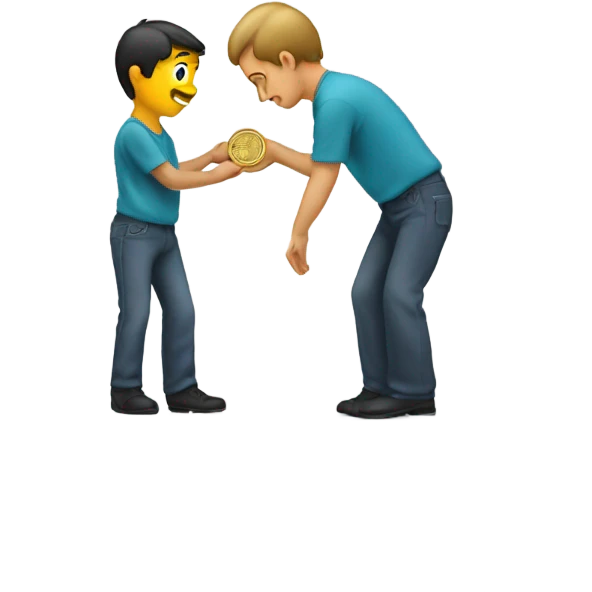 Person picking up a coin emoji