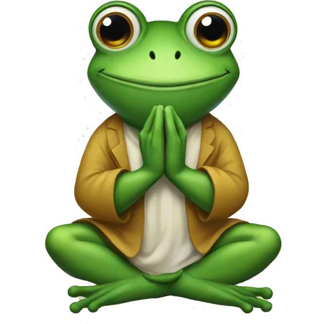 pray frog emoji
