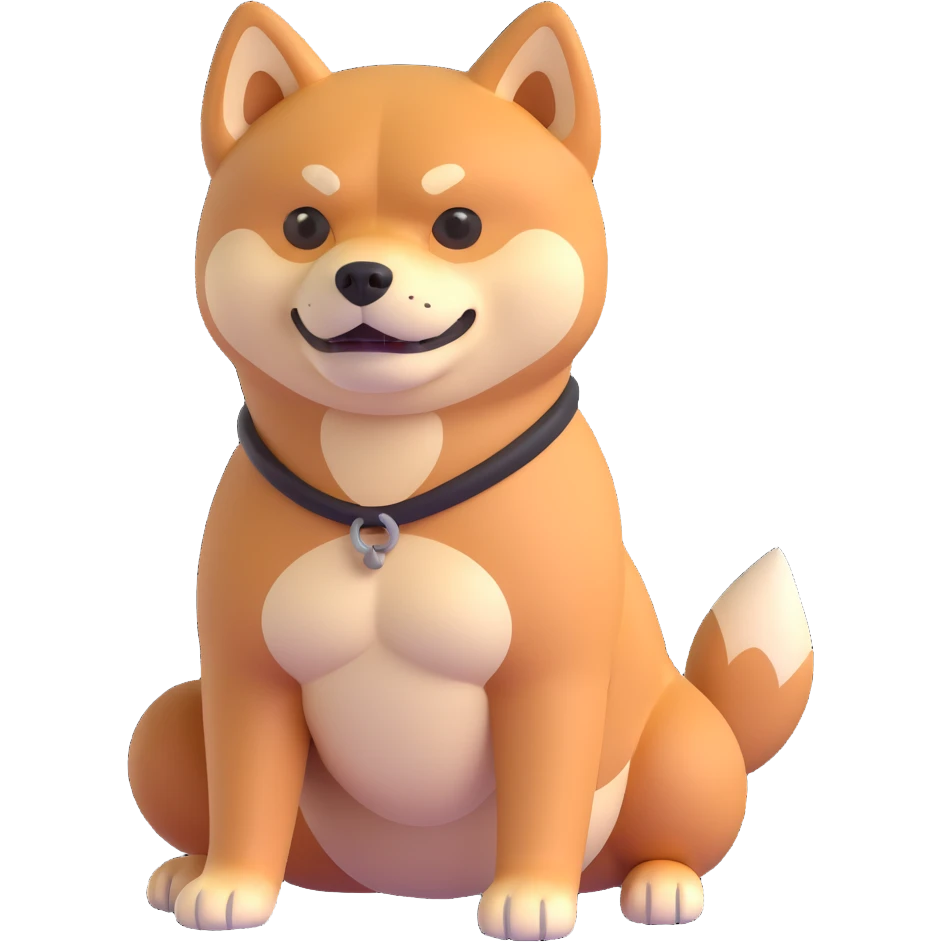 shiba inu, with muscles and abs emoji