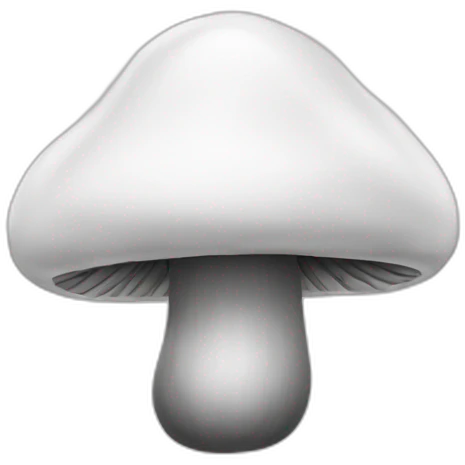 monochrome mushroom emoji