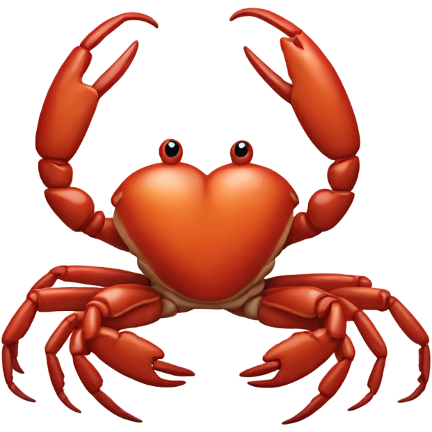Heart crab emoji