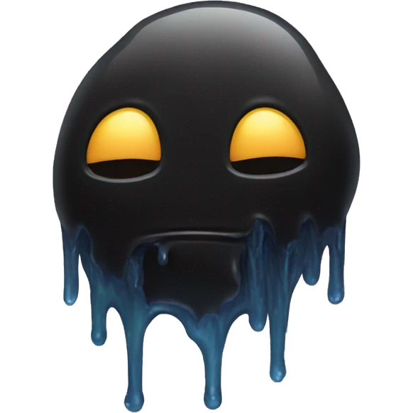 Glitched black melting entity emoji