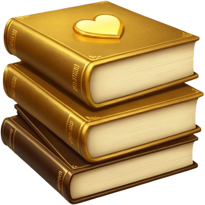 books, golden glow emoji