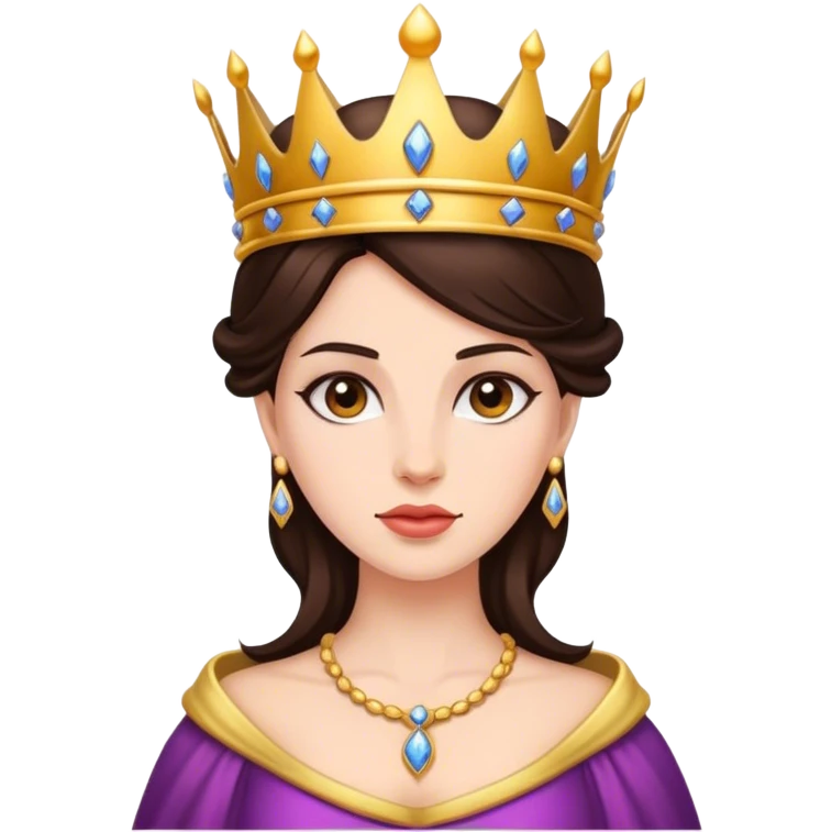 Queen brunette emoji