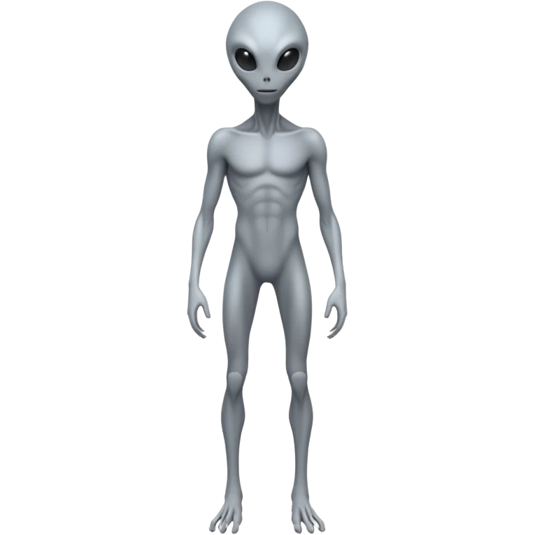 fullbody gray alien emoji