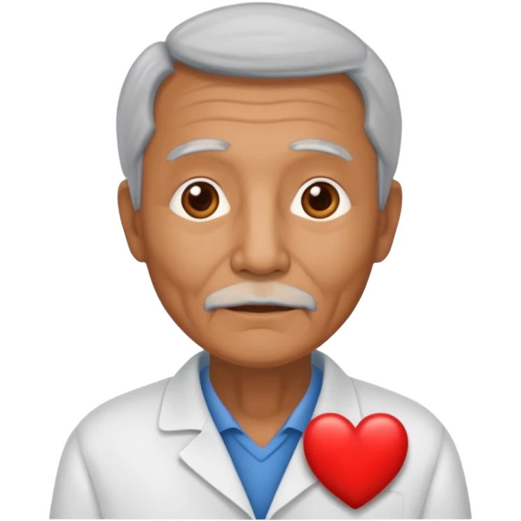 puedes crear una imagen de un abuelo de 63 años con una enfermedad cardiovascular?? emoji