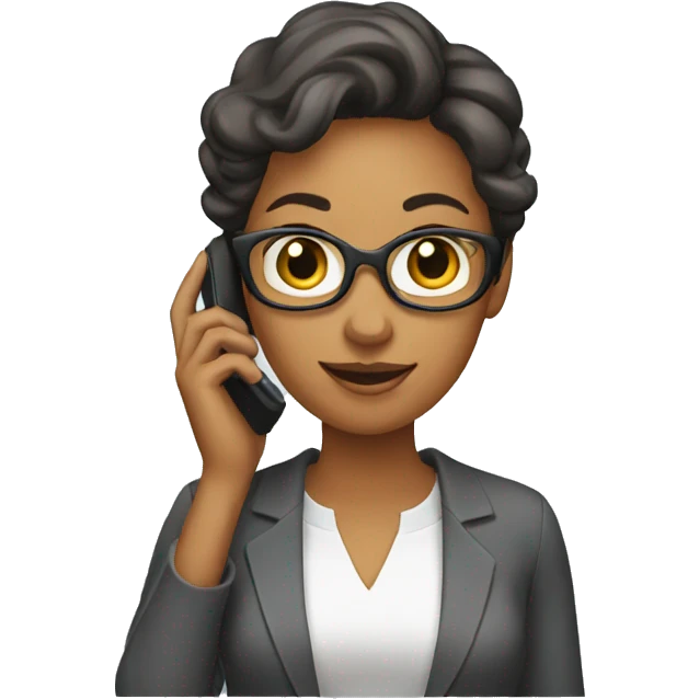 Woman talking on cell phone emoji