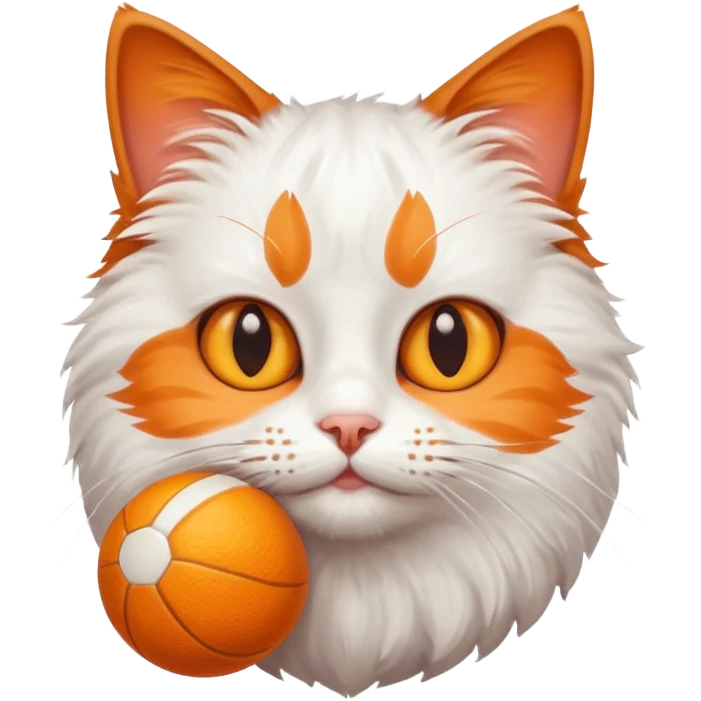 Cat Playing with ball emoji