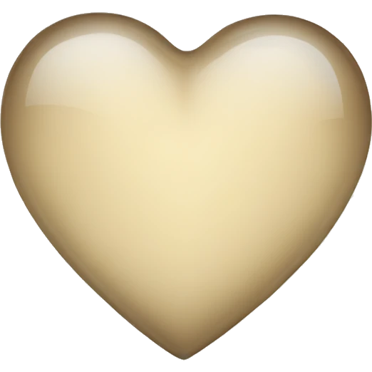 beige glass heart emoji