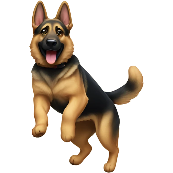 german shepherd standing on high dive  emoji