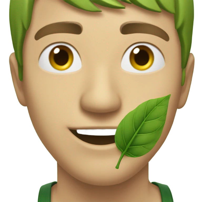 hoja verde con 5 puntas emoji