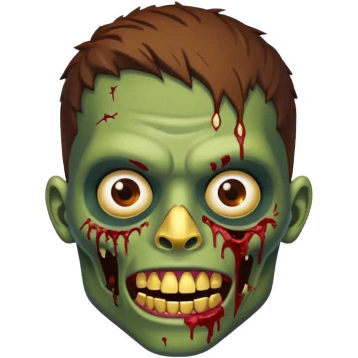 Quero um zumbi com a pele morena, com machucados no rosto (poucos) com dentes de ouro emoji