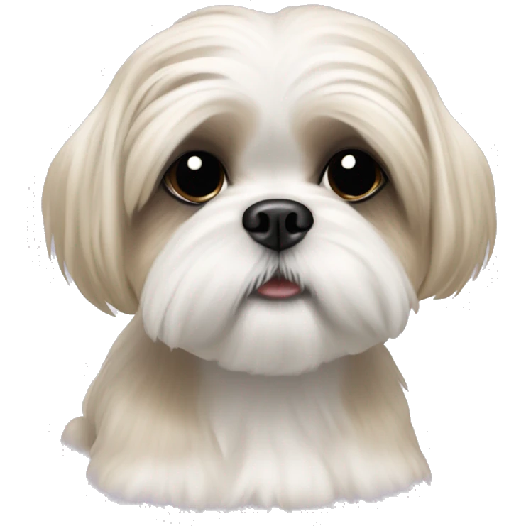 cream shih tzu white girl cute short hair  emoji