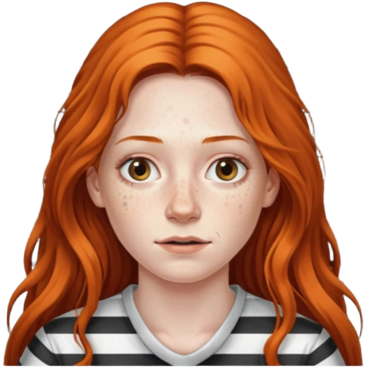 prisoner long haired woman mug shot emoji