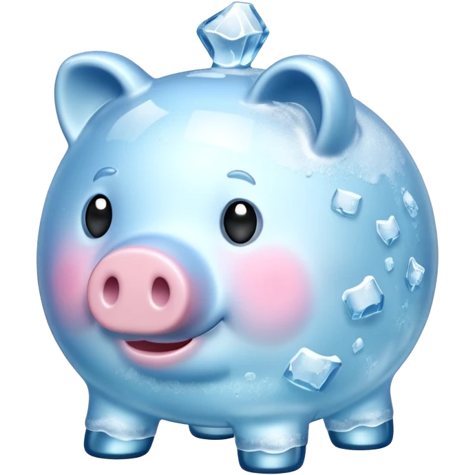  Piggy bank in ice texture emoji
