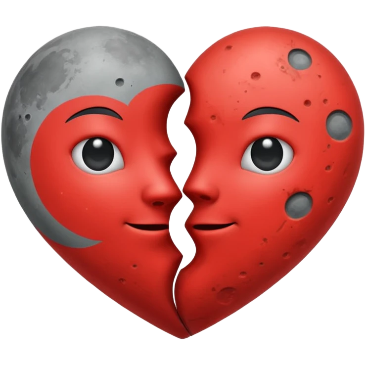 moon and mars heart emoji