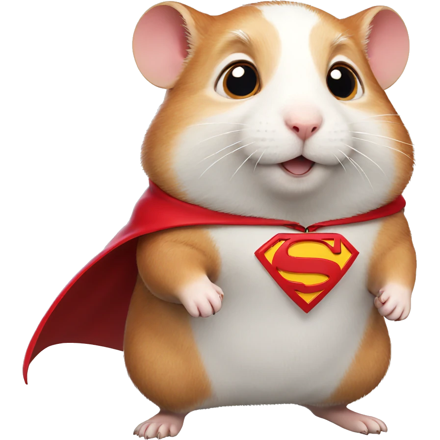 hamster in red cape emoji
