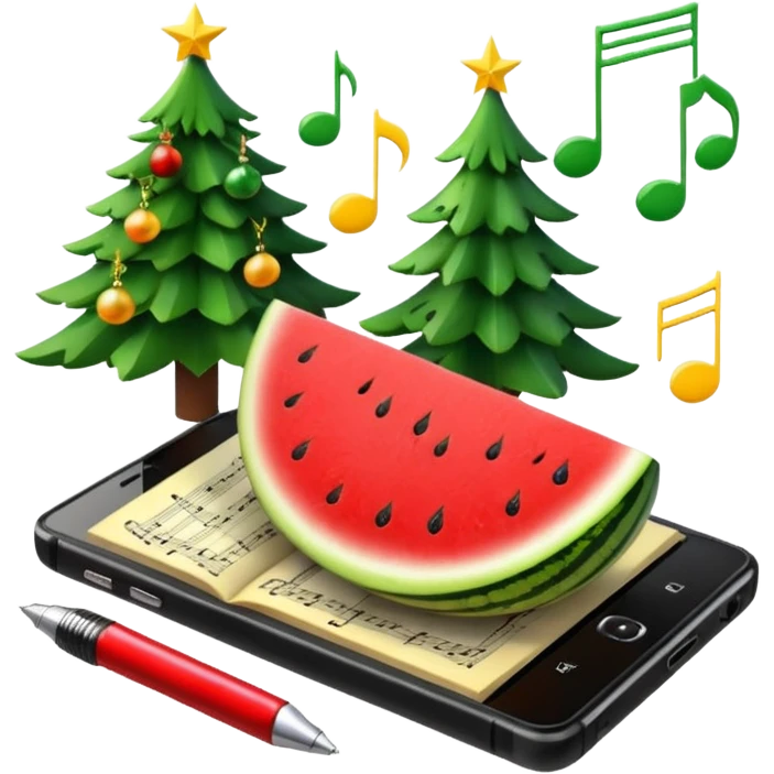 🍉📒🎼📵🎄❄️ emoji