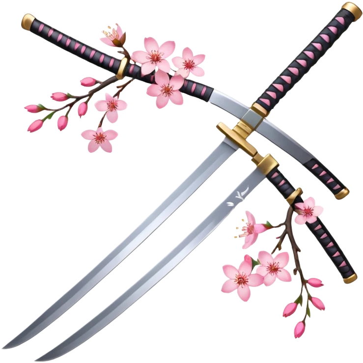 Katana with cherry blossoms  emoji