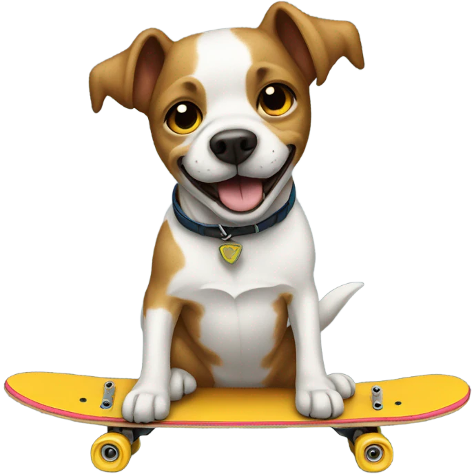 Dog on skateboard  emoji