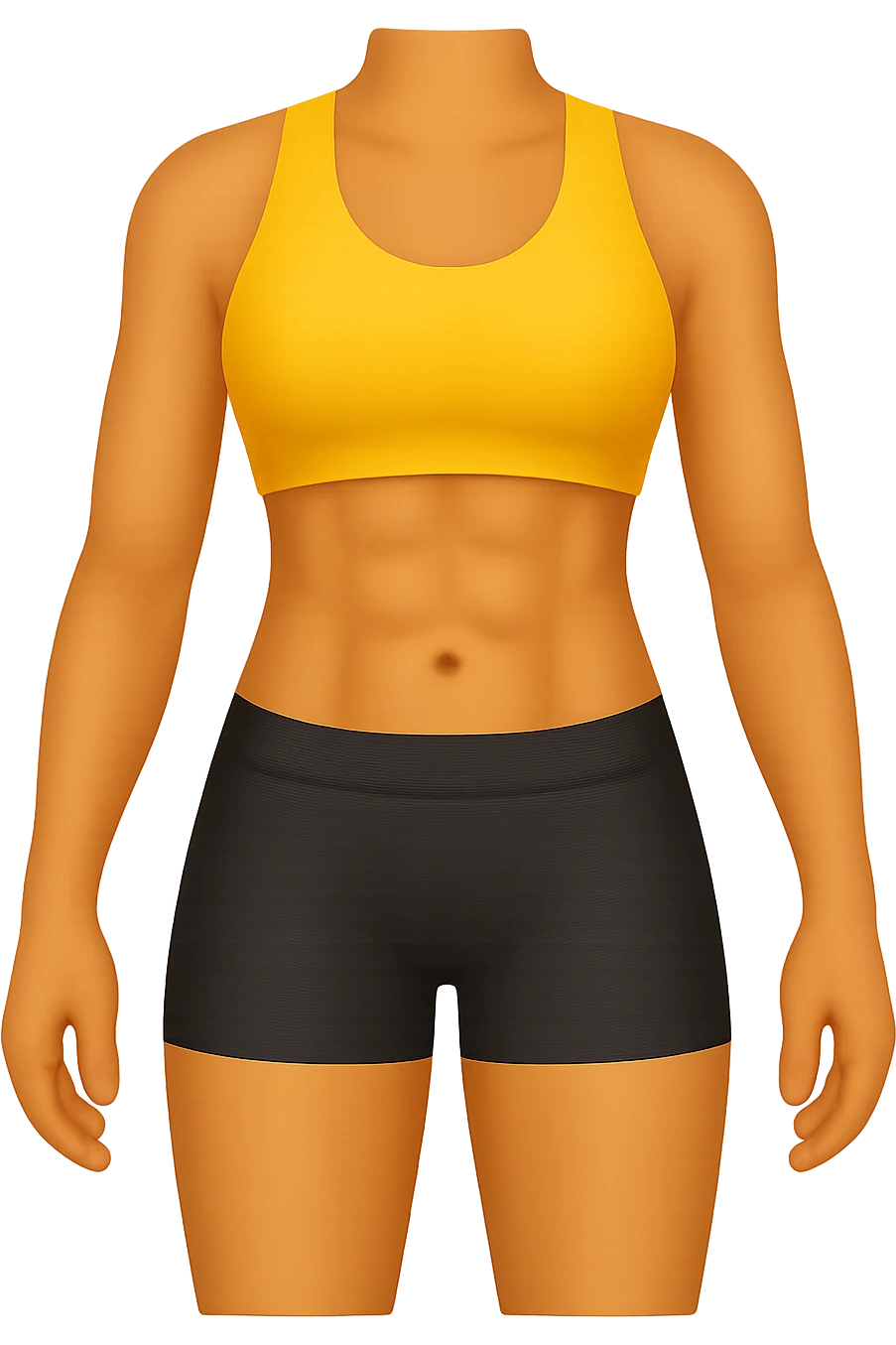EMOJI STILE IPHONE DI UN CORPO FEMMINILE ALLENATO PERFETTA emoji