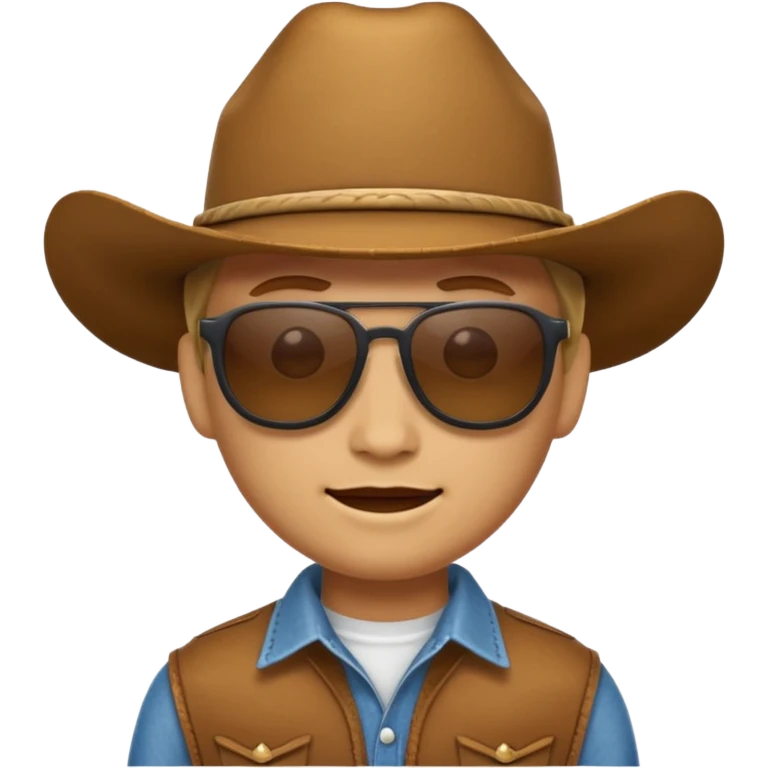 Cowboy emoji with sunglasses  emoji