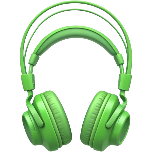 green headphones emoji